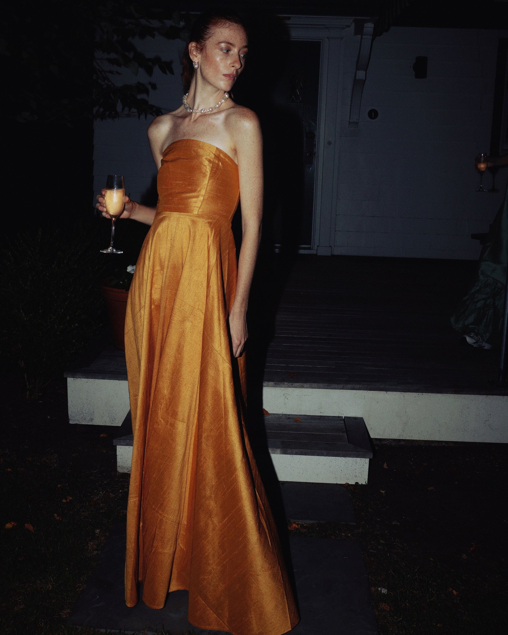 Katherine Maxi Dress in Marigold Louise New York Katherine Maxi Dress in Marigold Louise New York