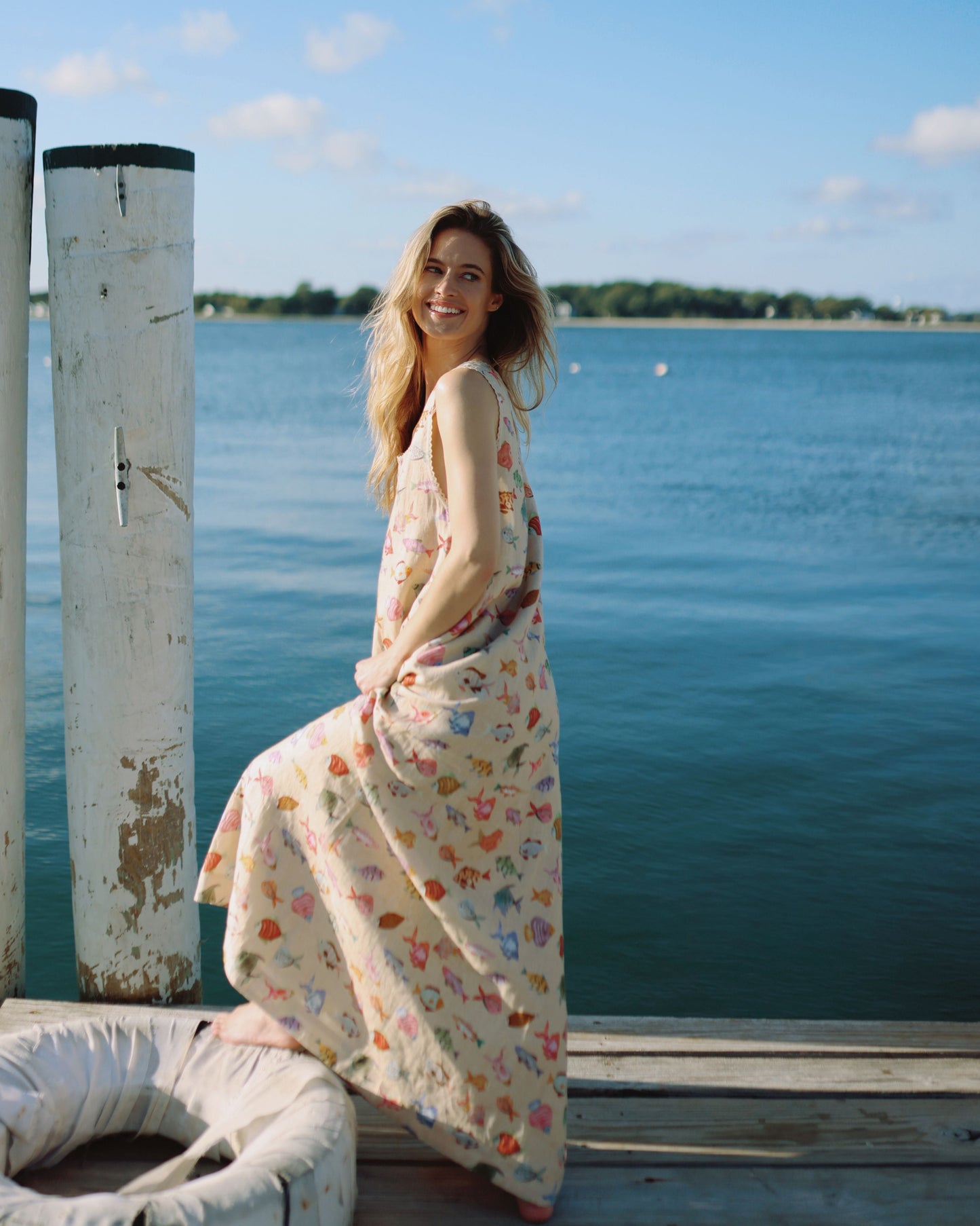 Penelope Maxi Dress in Fête de la Mer