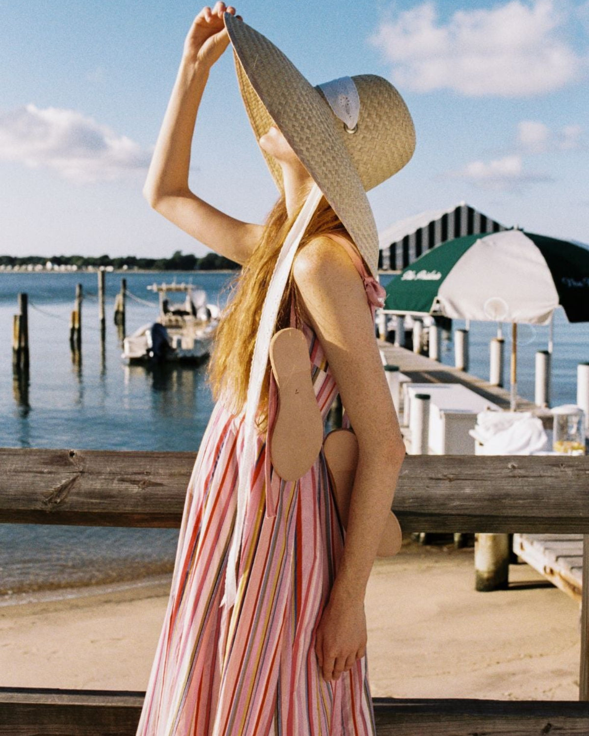 Georgia Dress in Multi Stripe