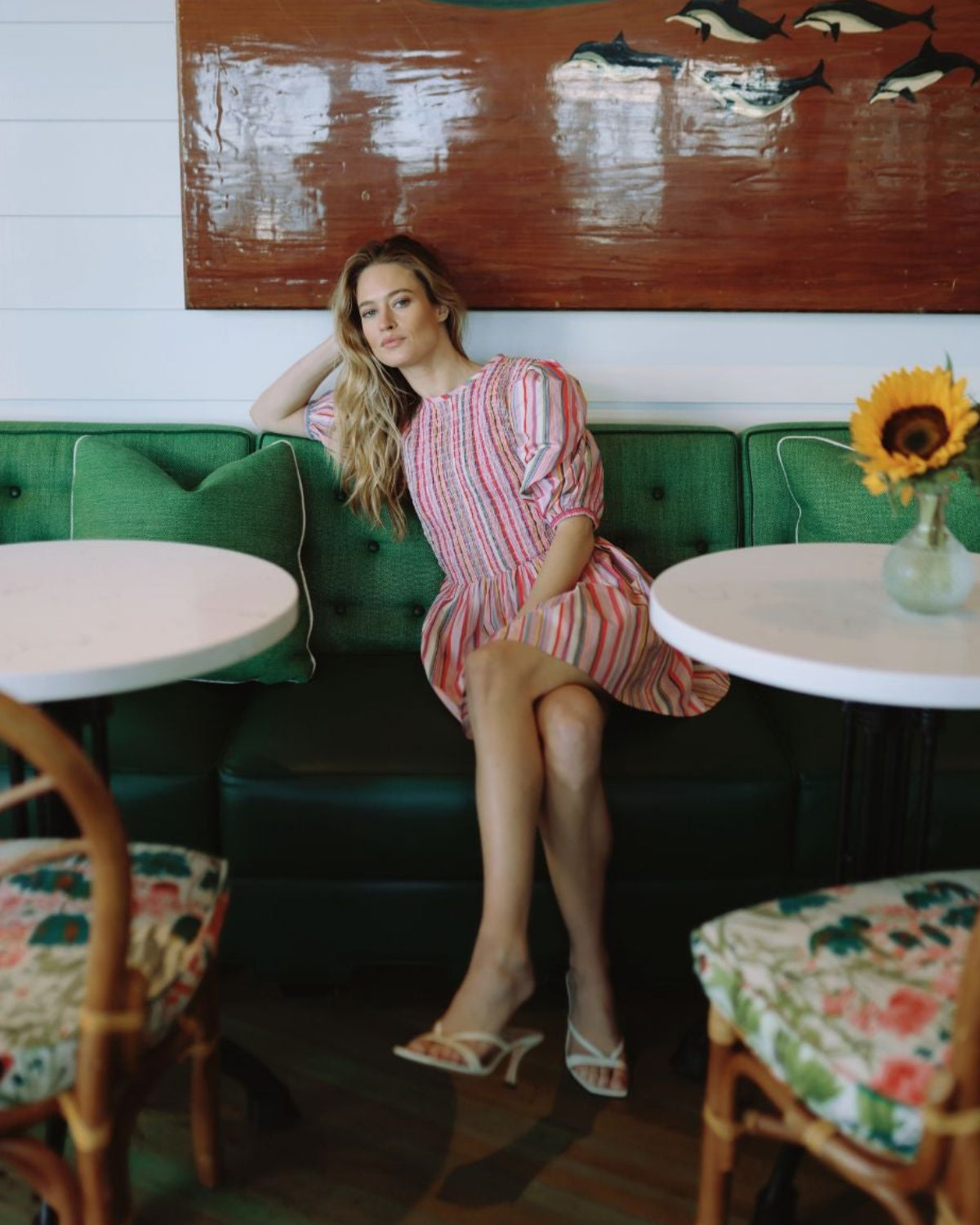 Marley Dress in Multi Stripe