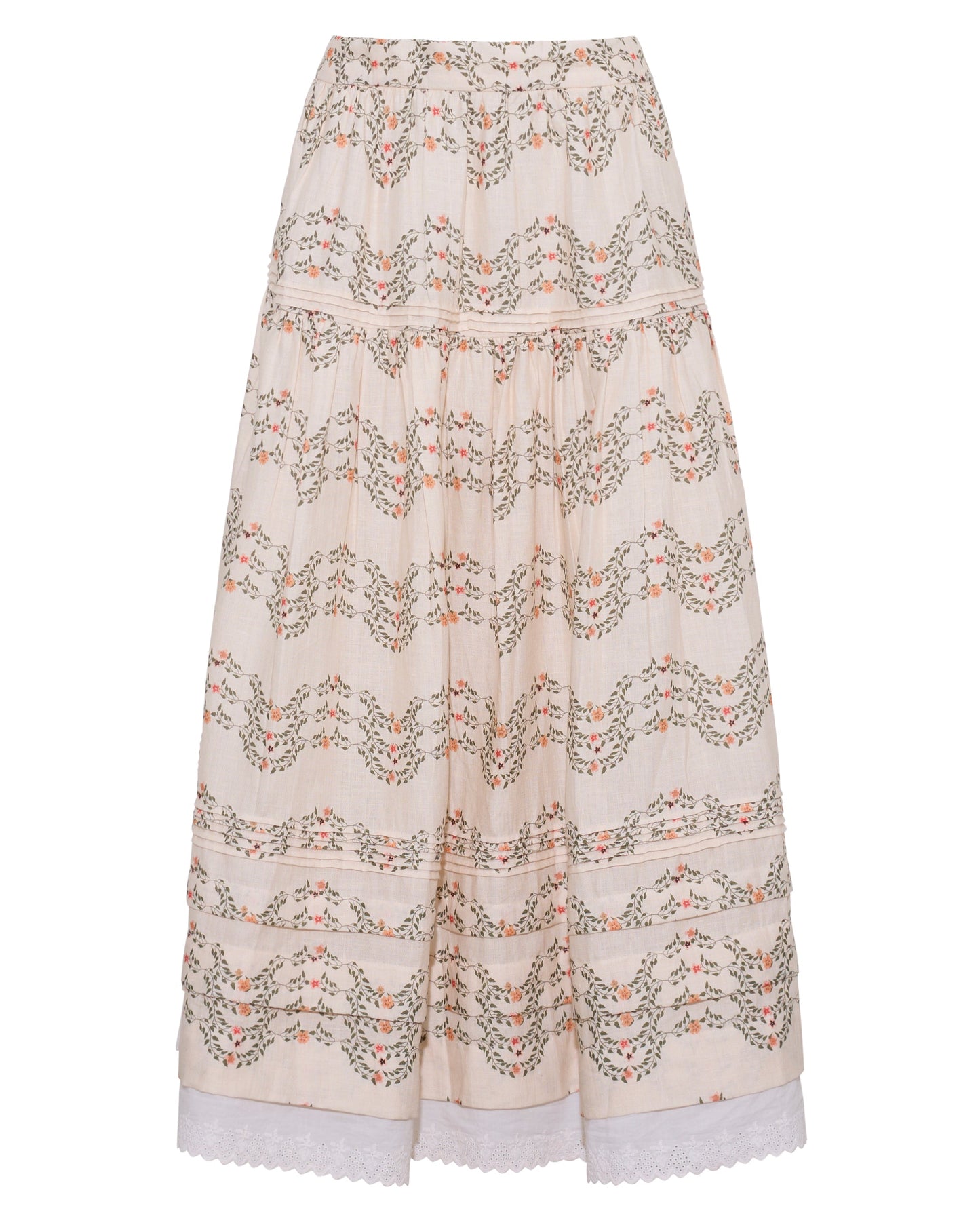 Vanessa Skirt in Floral Trellis