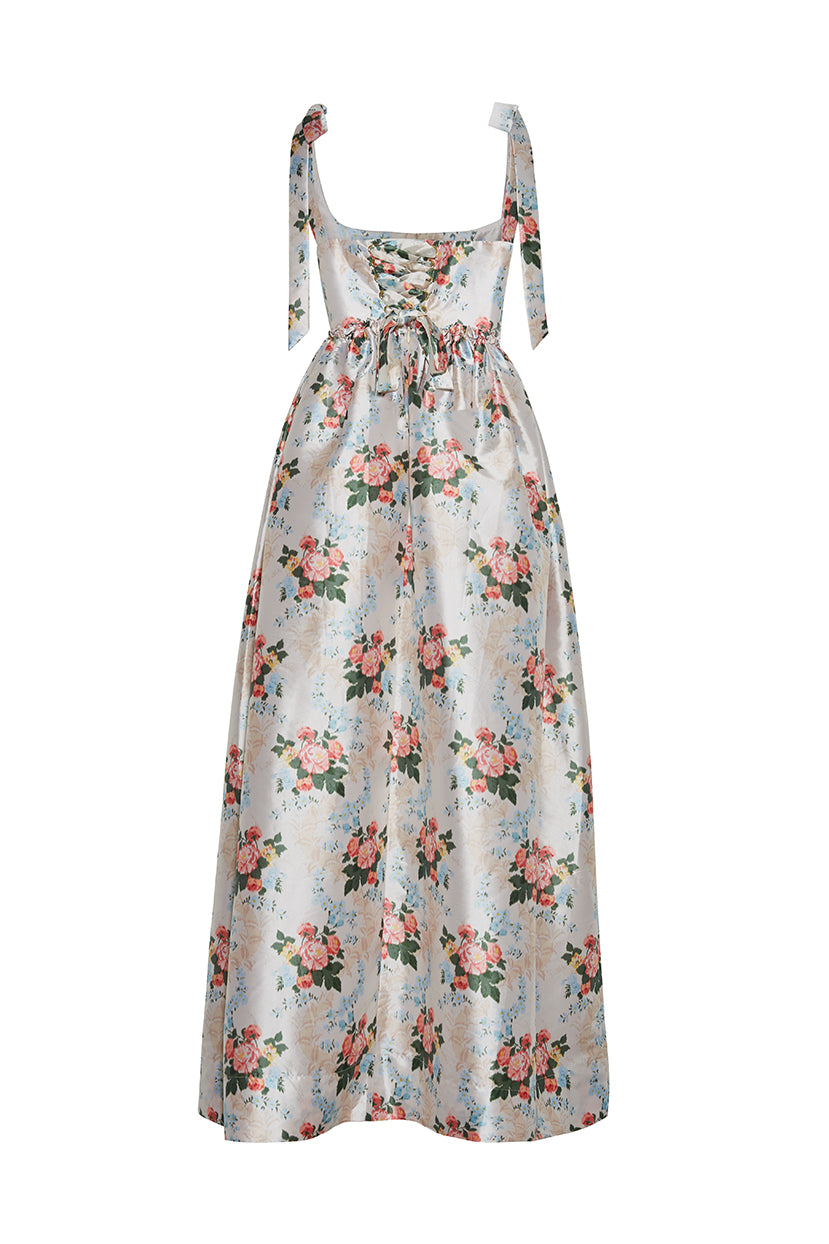 The Marie Dress in Floral Brocade