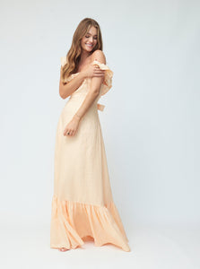 The Camille Dress in Soft Peach