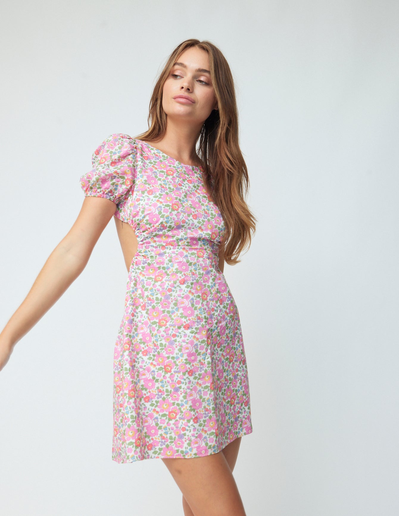 The Isla Dress in Hot Pink Liberty Floral