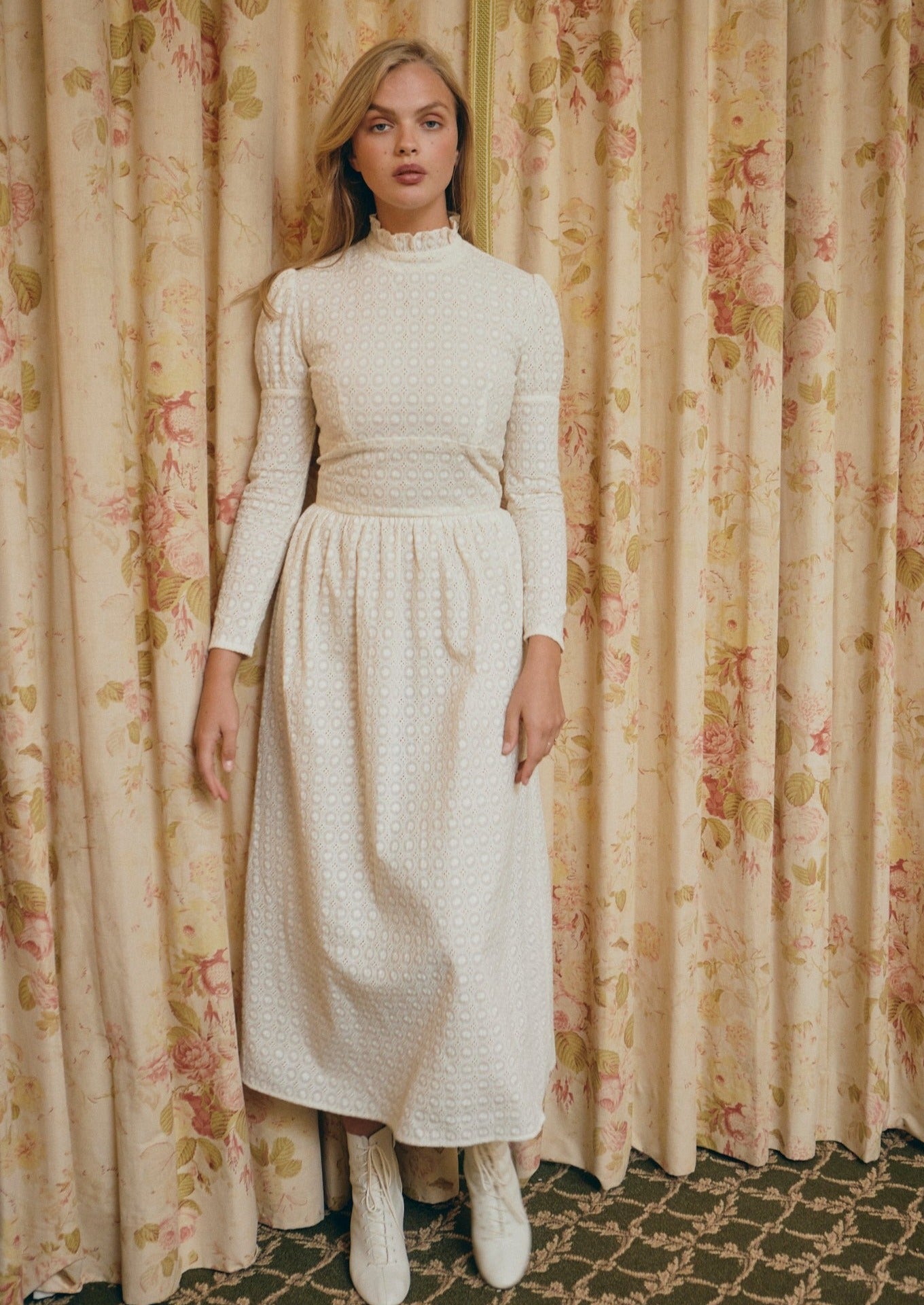 Dutton Dress in Ivory Lace