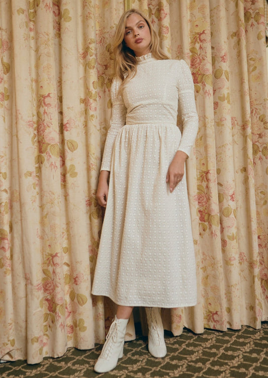 The Dutton Dress in Ivory Lace
