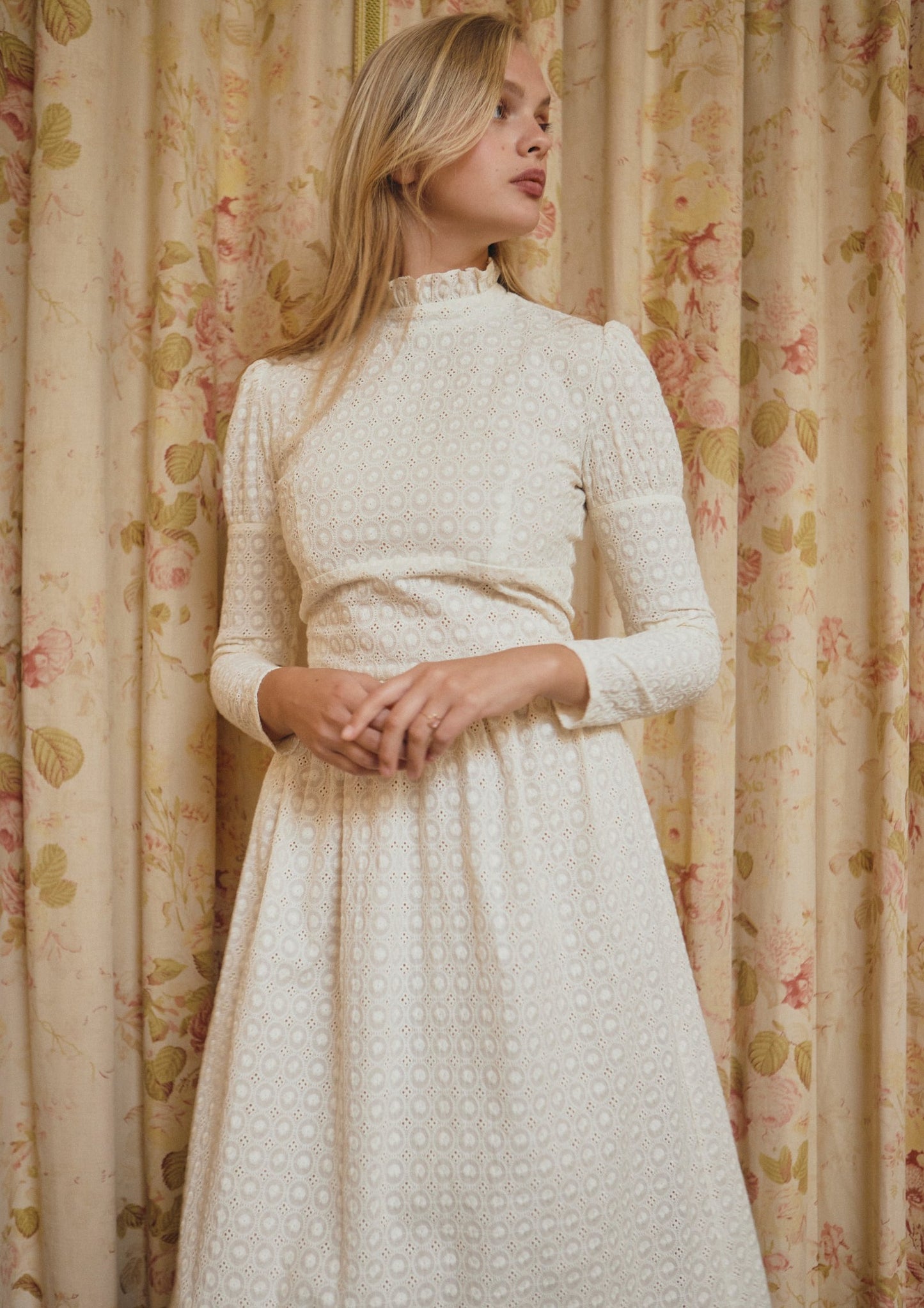 Dutton Dress in Ivory Lace